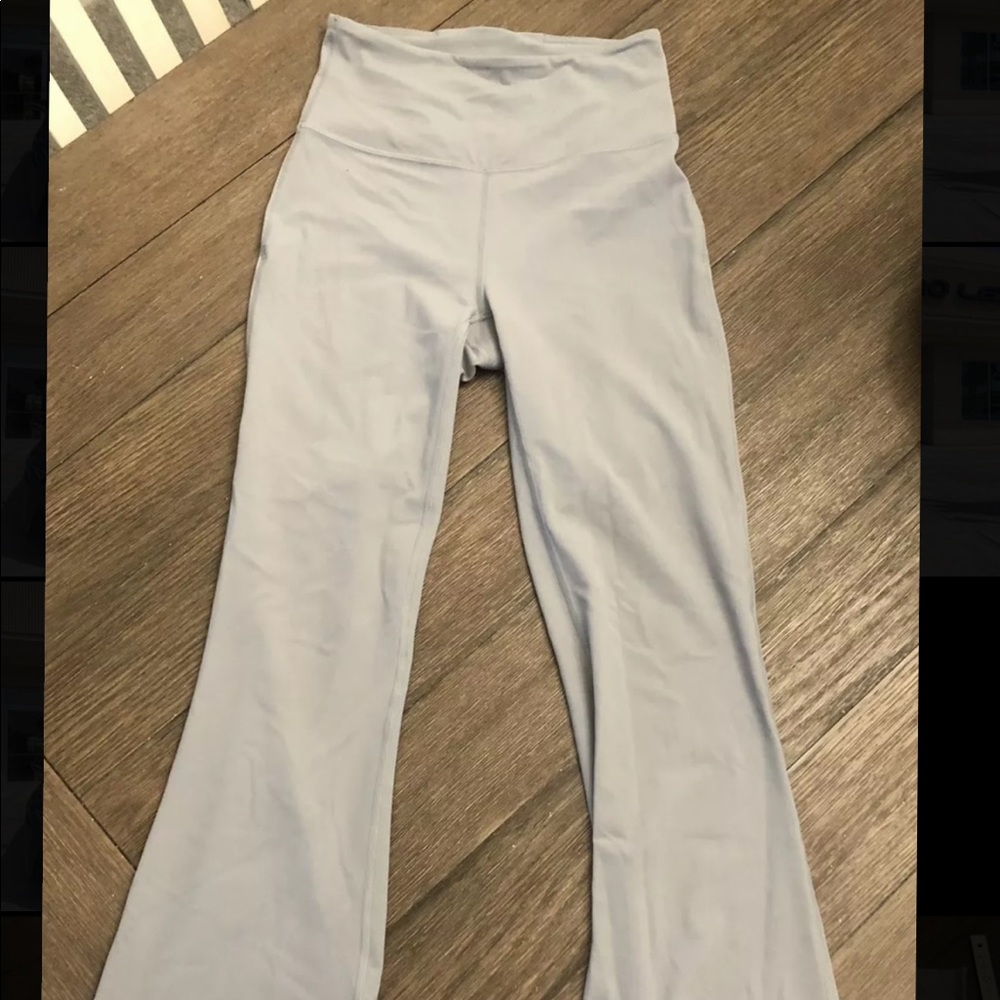 LULULEMON Groove Pant Flare Super High Rise Gray Silver Drop Sz 4